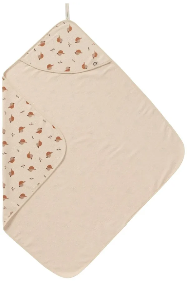 Noppies Badcapes & Wikkeldoeken | Thuis<Badcape Printed Duck Baby Hooded Towel - Indian Tan