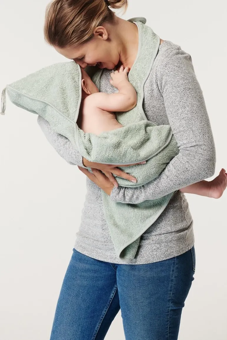 badcape_wearable_hooded_t_14.webp Noppies Badcapes & Wikkeldoeken | Thuis<Badcape Wearable Hooded Towel 110cm - Puritan Gray