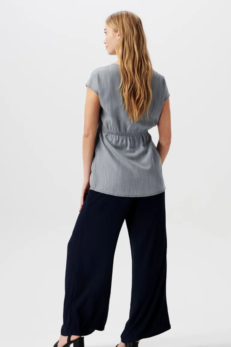 blouse__grey_denim_1.webp Noppies Blouses | Blouses & Tunieken<Blouse - Grey Denim