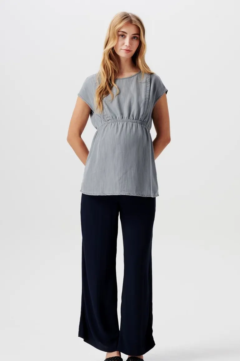 blouse__grey_denim_8.webp Noppies Blouses | Blouses & Tunieken<Blouse - Grey Denim