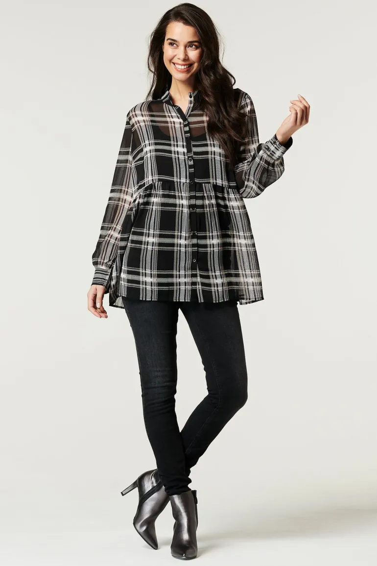 blouse__gunmetal_17.webp Noppies Blouses | Blouses & Tunieken<Blouse - Gunmetal