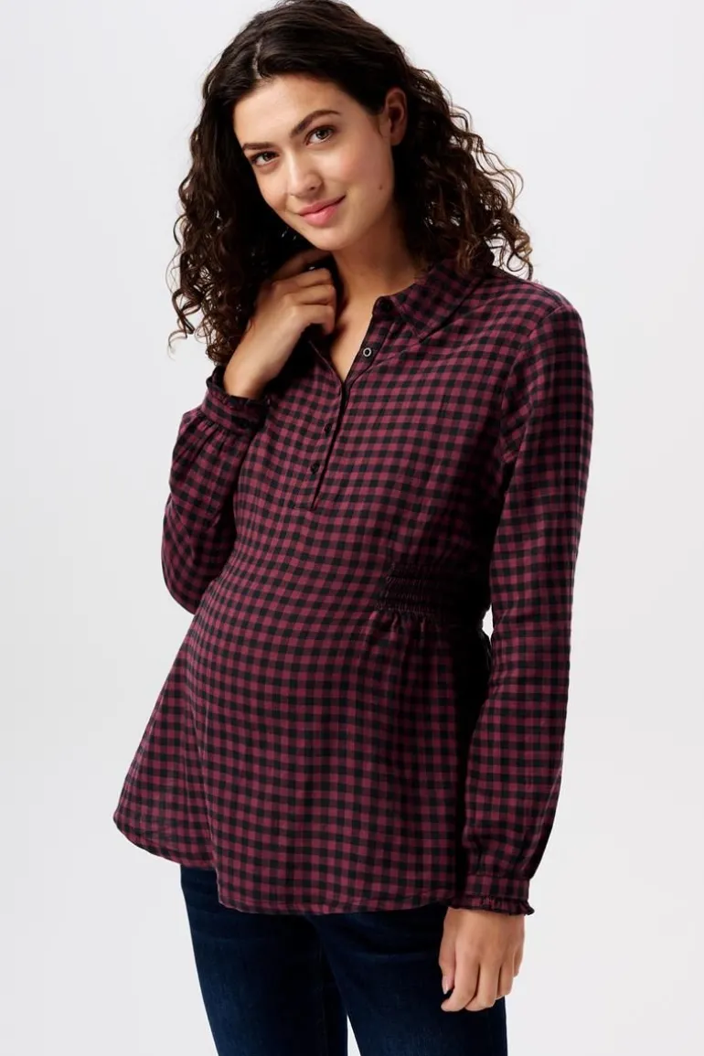 blouse__plum_red_0.webp Noppies Blouses | Blouses & Tunieken<Blouse - Plum red