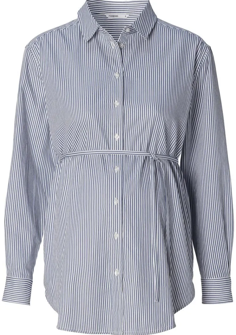 blouse_arles__gris_blue_s_6.webp Noppies Blouses | Blouses & Tunieken<Blouse Arles - Gris blue Stripe