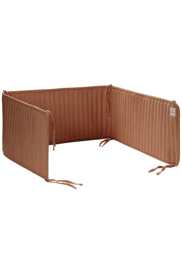 boxbumper_quilted_bed_bum_0.webp Noppies Boxbumpers | Thuis<Boxbumper Quilted Bed Bumper Cot - Indian Tan