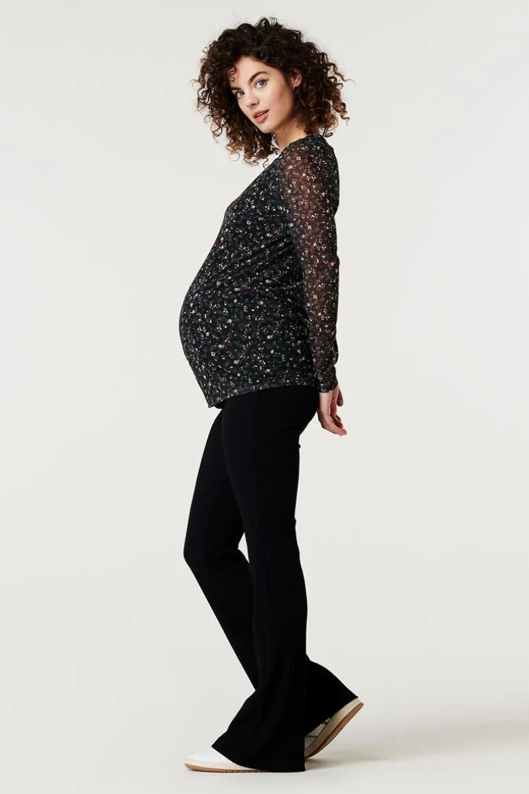 casual_broek_flared_botle_3.webp Noppies Broeken<Casual Broek Flared Botley - Black