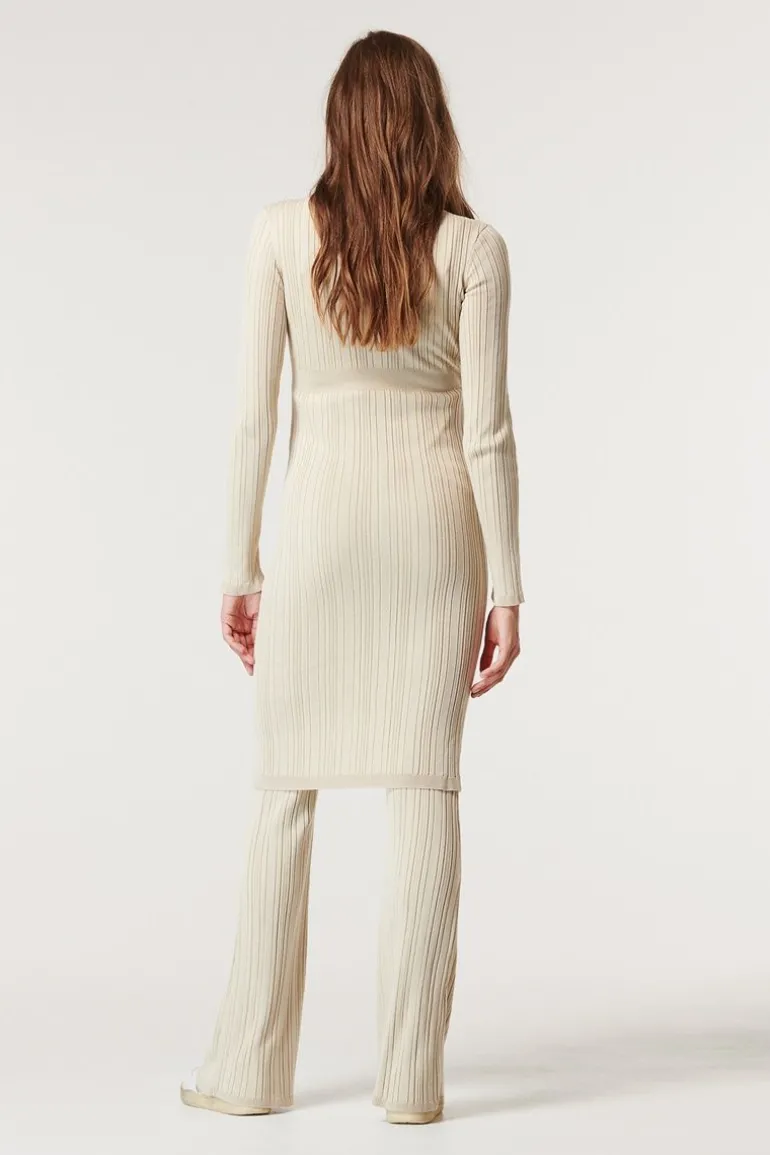 casual_broek_flared_ribkn_8.webp Noppies Broeken<Casual Broek Flared Ribknit - Oatmeal