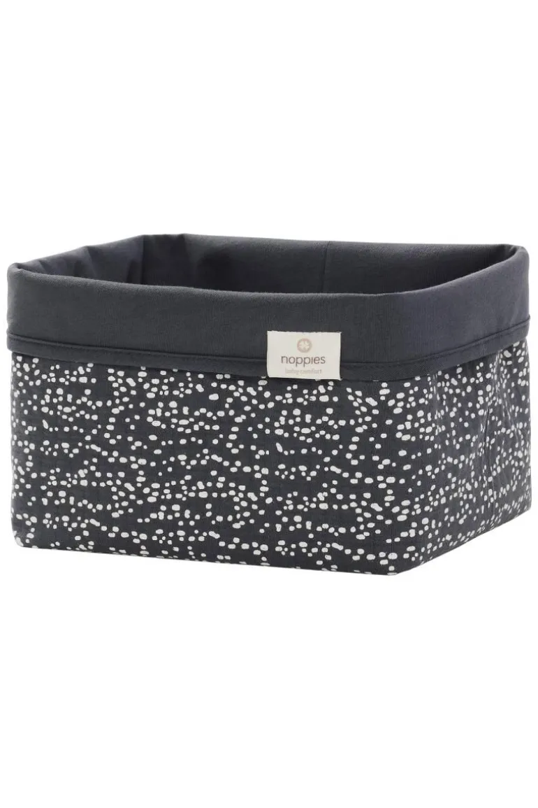 commode_mandje_fancy_dot__0.webp Noppies Commode Mandjes | Bad & Verzorging<Commode Mandje Fancy Dot Size M - Forged Iron