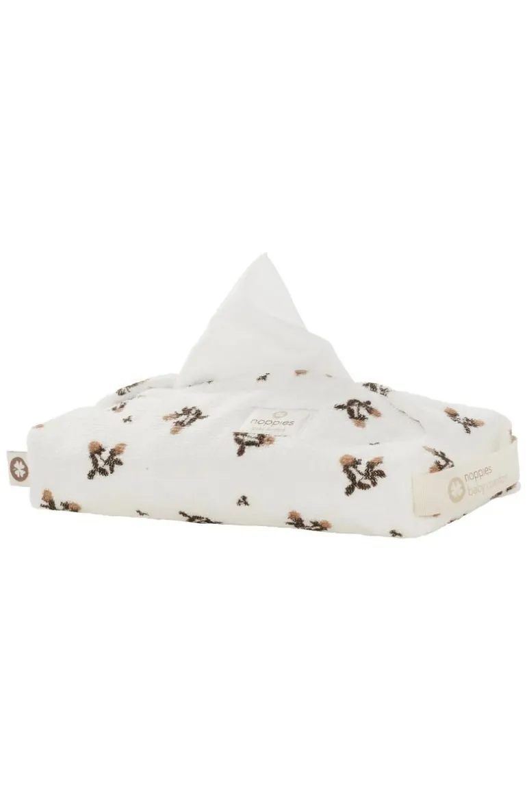 hoes_voor_babydoekje_bloo_4.webp Noppies Slabbetjes & Doekjes | Bad & Verzorging<Hoes Voor Babydoekje Blooming Clover 23x14x5cm - Jet Stream