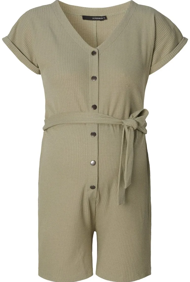 jumpsuit_met_voedingsfunc_1-6.webp Noppies Jumpsuits | Jumpsuits<Jumpsuit Met Voedingsfunctie Waffle - Vetiver
