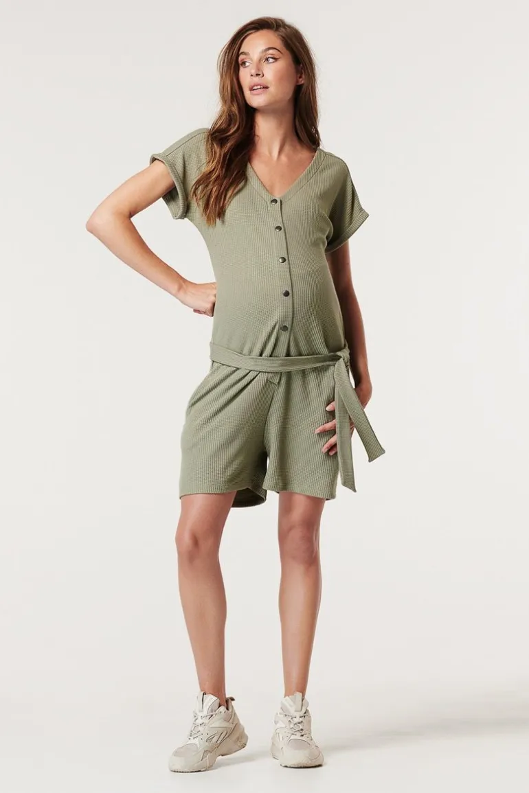 jumpsuit_met_voedingsfunc_6-6.webp Noppies Jumpsuits | Jumpsuits<Jumpsuit Met Voedingsfunctie Waffle - Vetiver