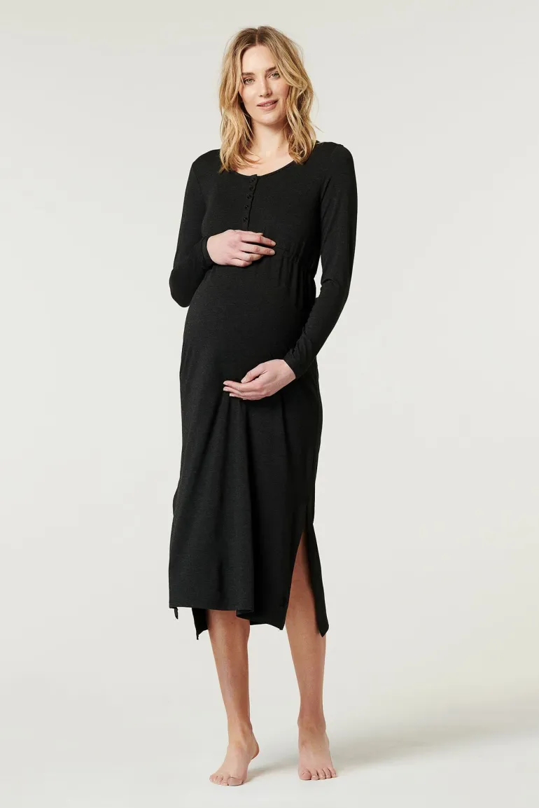 jurk__anthracite_melange_10.webp Noppies Jurken<Jurk - Anthracite Melange