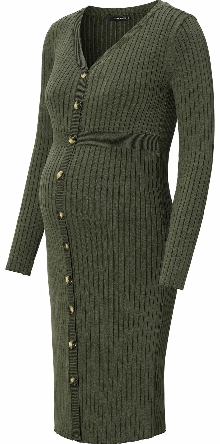 jurk_button_rib__grape_le_10.webp Noppies Jurken<Jurk Button Rib - Grape Leaf