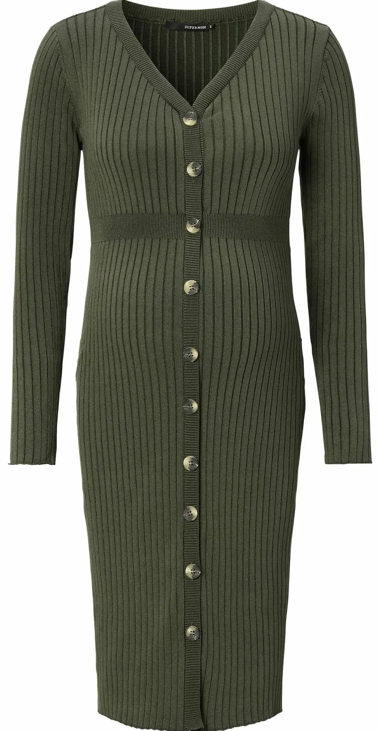 jurk_button_rib__grape_le_13.webp Noppies Jurken<Jurk Button Rib - Grape Leaf