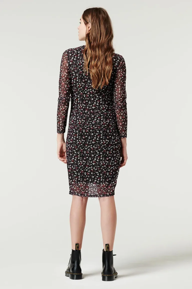 jurk_floral_mesh__black_6.webp Noppies Jurken<Jurk Floral Mesh - Black