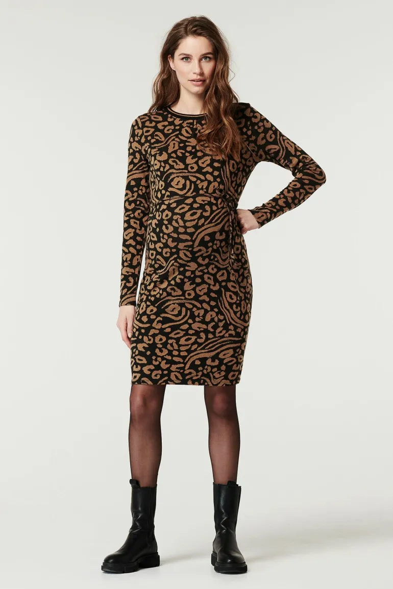 jurk_leopard__toasted_coc_7.webp Noppies Jurken<Jurk Leopard - Toasted Coconut