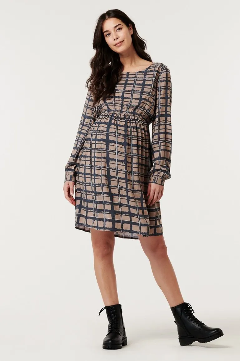 jurk_met_voedingsfunctie__0-118.webp Noppies Jurken | Jurken<Jurk Met Voedingsfunctie - Taupe Grey