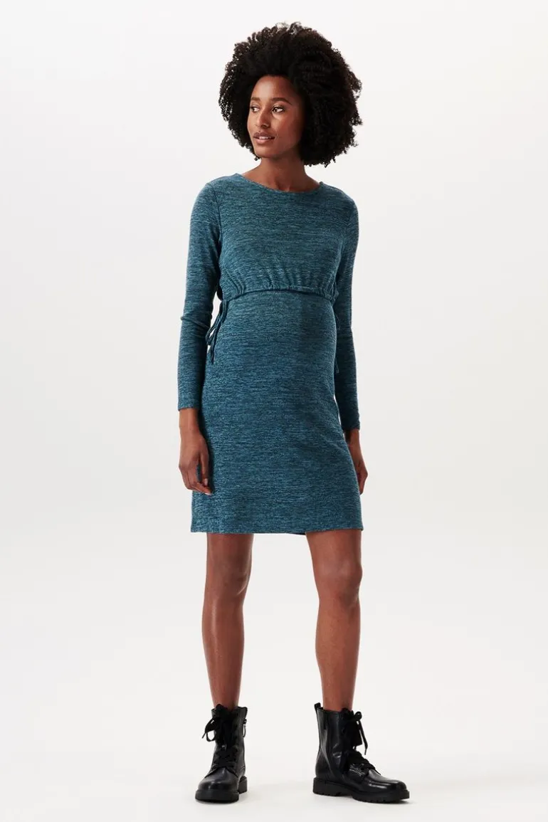 jurk_met_voedingsfunctie__0-139.webp Noppies Jurken | Jurken<Jurk Met Voedingsfunctie - Teal Blue