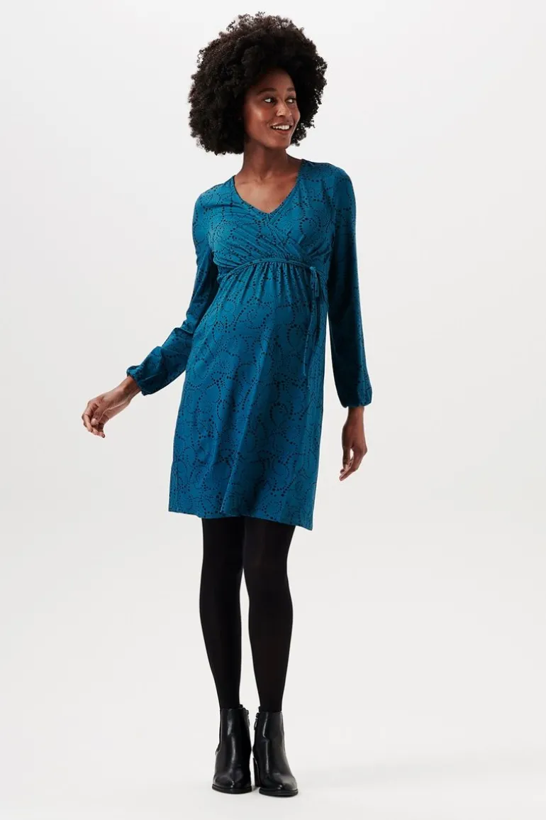 jurk_met_voedingsfunctie__0-142.webp Noppies Jurken | Jurken<Jurk Met Voedingsfunctie - Blue Coral