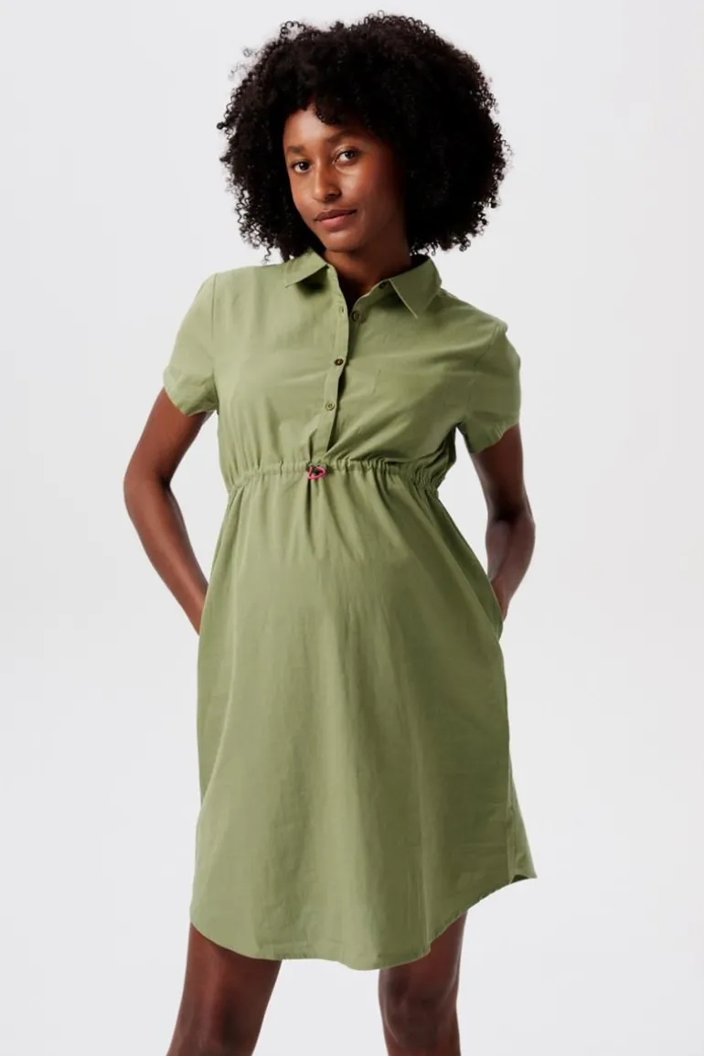 jurk_met_voedingsfunctie__0-167.webp Noppies Jurken | Jurken<Jurk Met Voedingsfunctie - Olive Green