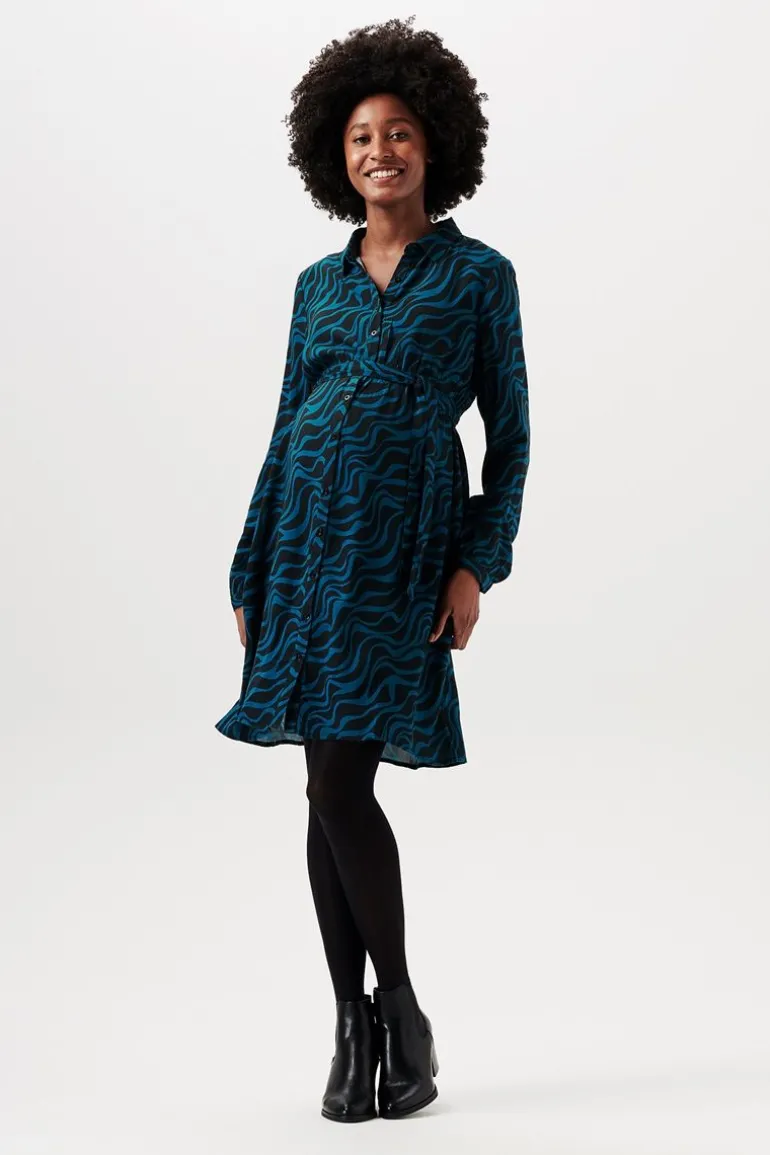 jurk_met_voedingsfunctie__0-91.webp Noppies Jurken | Jurken<Jurk Met Voedingsfunctie - Blue Coral