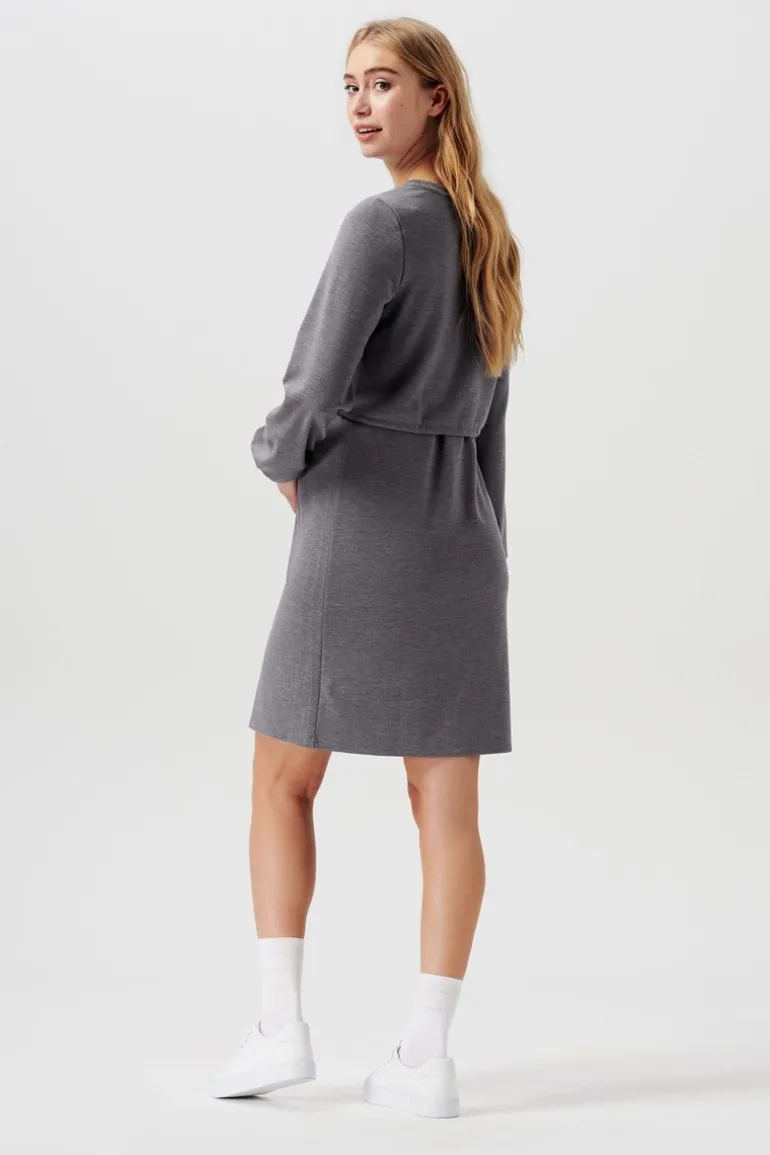 jurk_met_voedingsfunctie__1-182.webp Noppies Jurken | Jurken<Jurk Met Voedingsfunctie - Medium Grey
