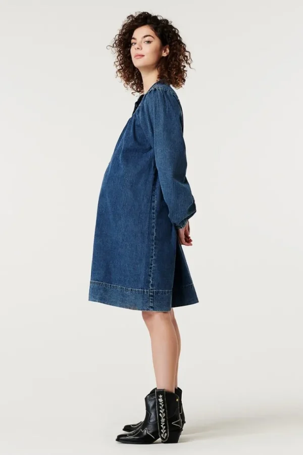 Noppies Jurken | Jurken<Jurk Met Voedingsfunctie Bowes - Blue Denim