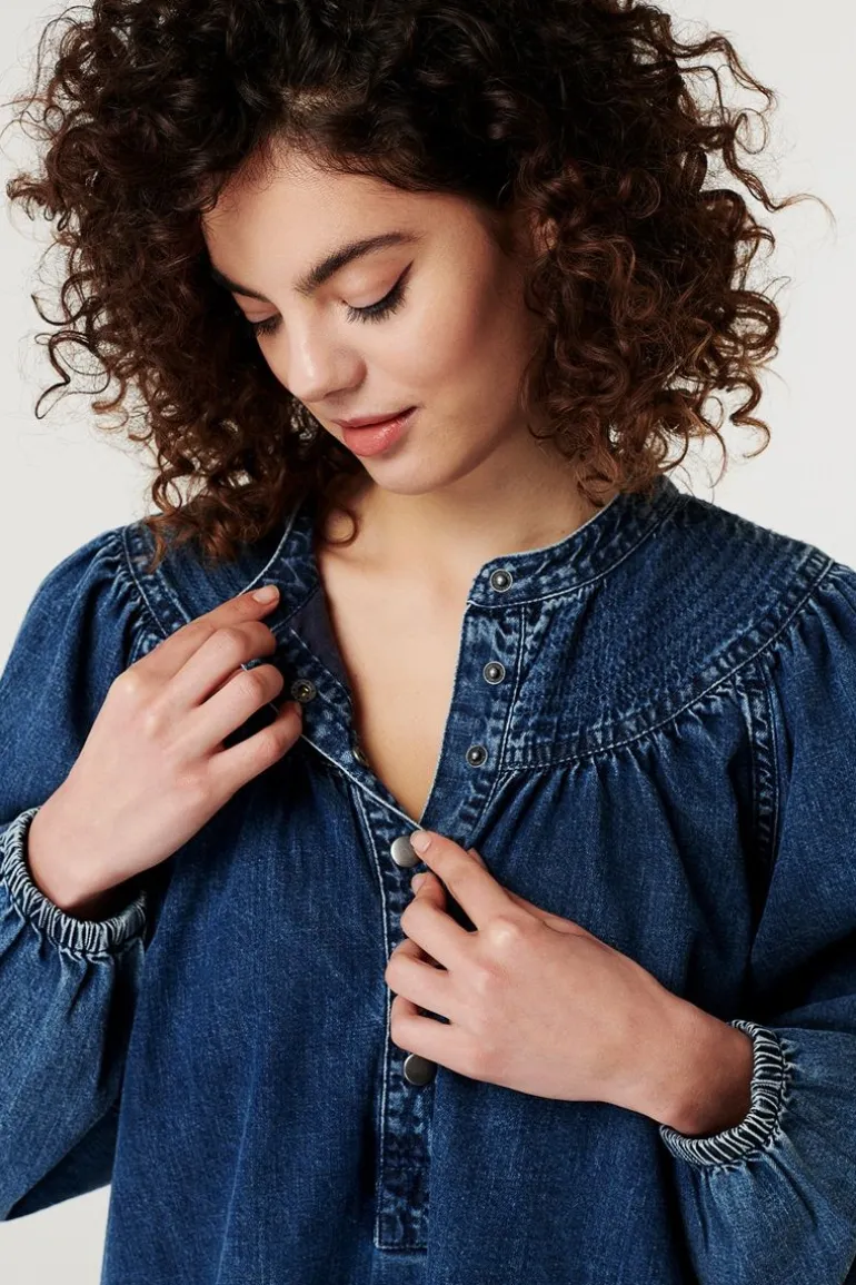 jurk_met_voedingsfunctie__11-117.webp Noppies Jurken | Jurken<Jurk Met Voedingsfunctie Bowes - Blue Denim