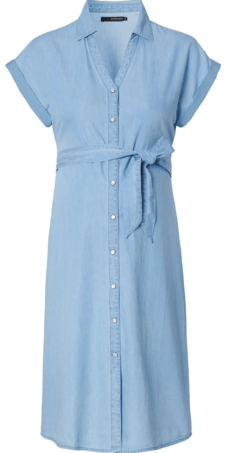 jurk_met_voedingsfunctie__11-80.webp Noppies Jurken | Jurken<Jurk Met Voedingsfunctie Tencel - Light Blue
