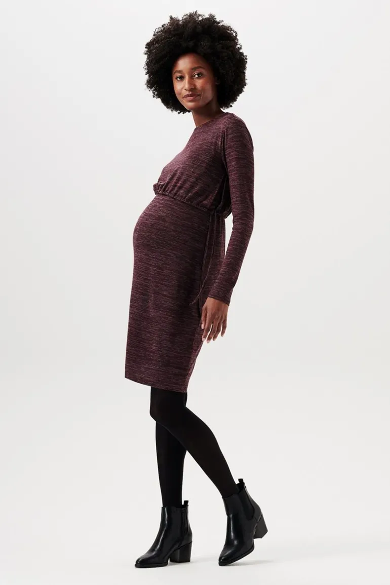 jurk_met_voedingsfunctie__13-16.webp Noppies Jurken | Jurken<Jurk Met Voedingsfunctie - Plum Brown