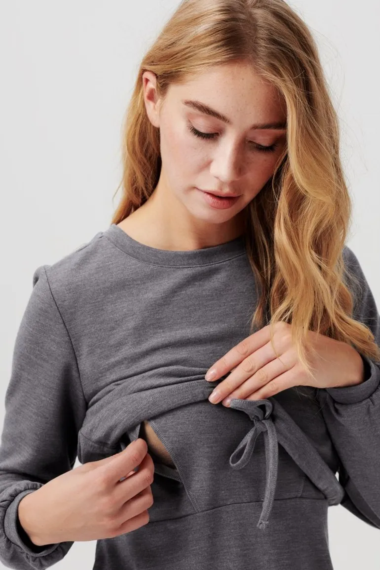 jurk_met_voedingsfunctie__14-71.webp Noppies Jurken | Jurken<Jurk Met Voedingsfunctie - Medium Grey