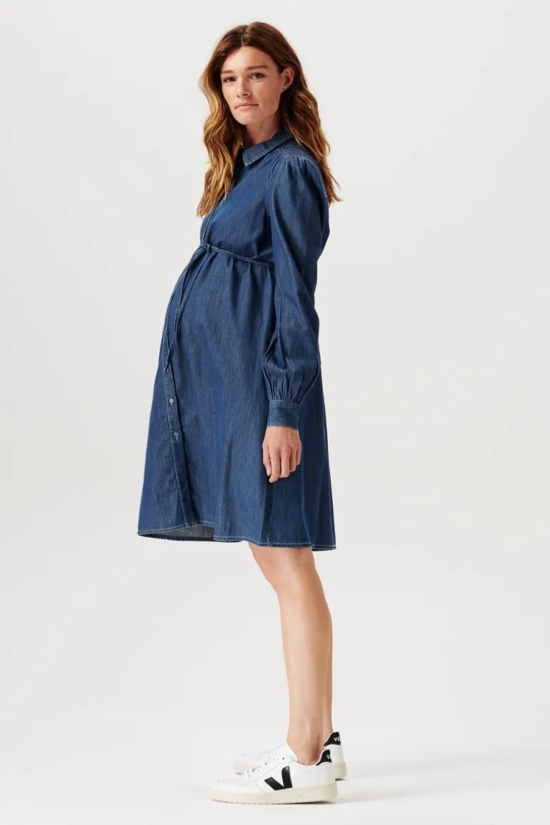 jurk_met_voedingsfunctie__15-19.webp Noppies Jurken | Jurken<Jurk Met Voedingsfunctie Oberlin - Vintage Blue