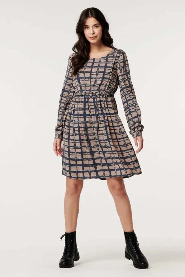 Noppies Jurken | Jurken<Jurk Met Voedingsfunctie - Taupe Grey