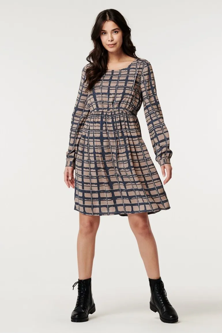 jurk_met_voedingsfunctie__16-21.webp Noppies Jurken | Jurken<Jurk Met Voedingsfunctie - Taupe Grey