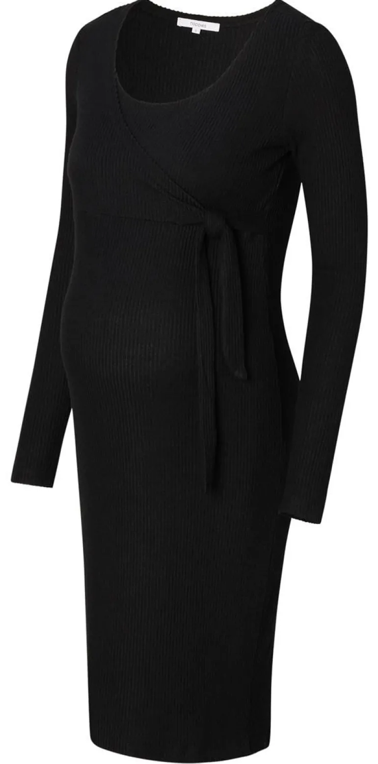 jurk_met_voedingsfunctie__4-84.webp Noppies Jurken | Jurken<Jurk Met Voedingsfunctie Asa Ultra Soft Nursing Dress - Black