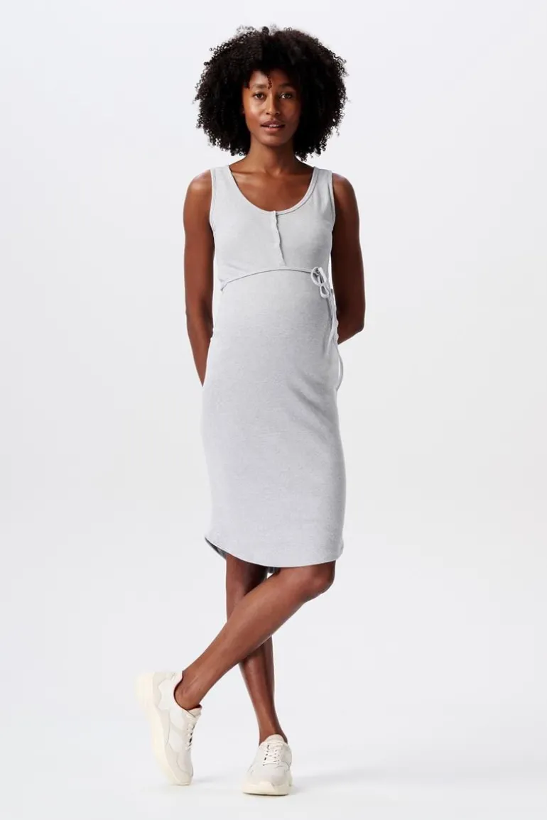 jurk_met_voedingsfunctie__5-147.webp Noppies Jurken | Jurken<Jurk Met Voedingsfunctie - Light Grey melange