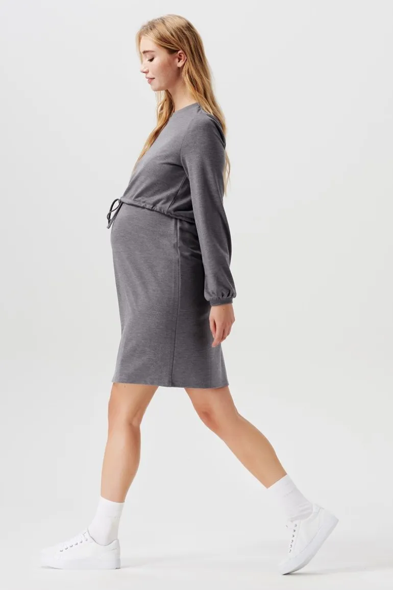 jurk_met_voedingsfunctie__5-175.webp Noppies Jurken | Jurken<Jurk Met Voedingsfunctie - Medium Grey