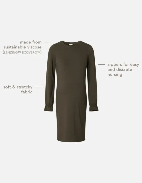 Noppies Jurken | Jurken<Jurk Met Voedingsfunctie Frederikstad - Black Olive
