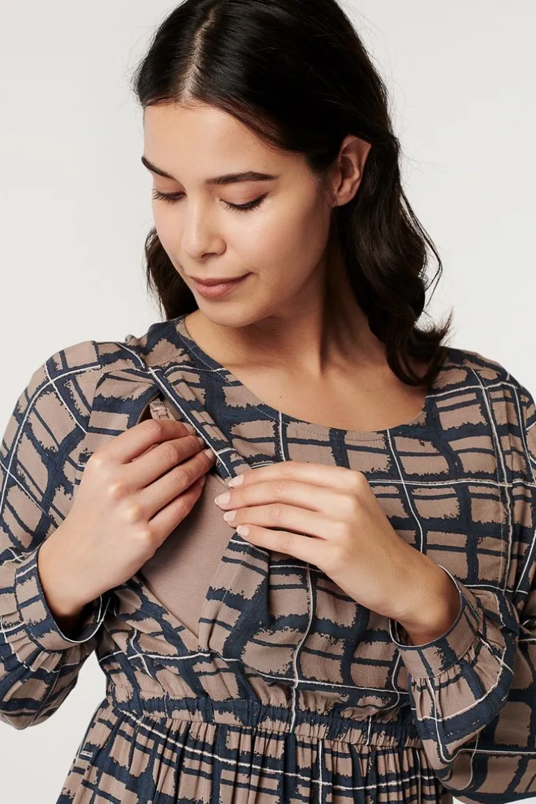 jurk_met_voedingsfunctie__6-113.webp Noppies Jurken | Jurken<Jurk Met Voedingsfunctie - Taupe Grey