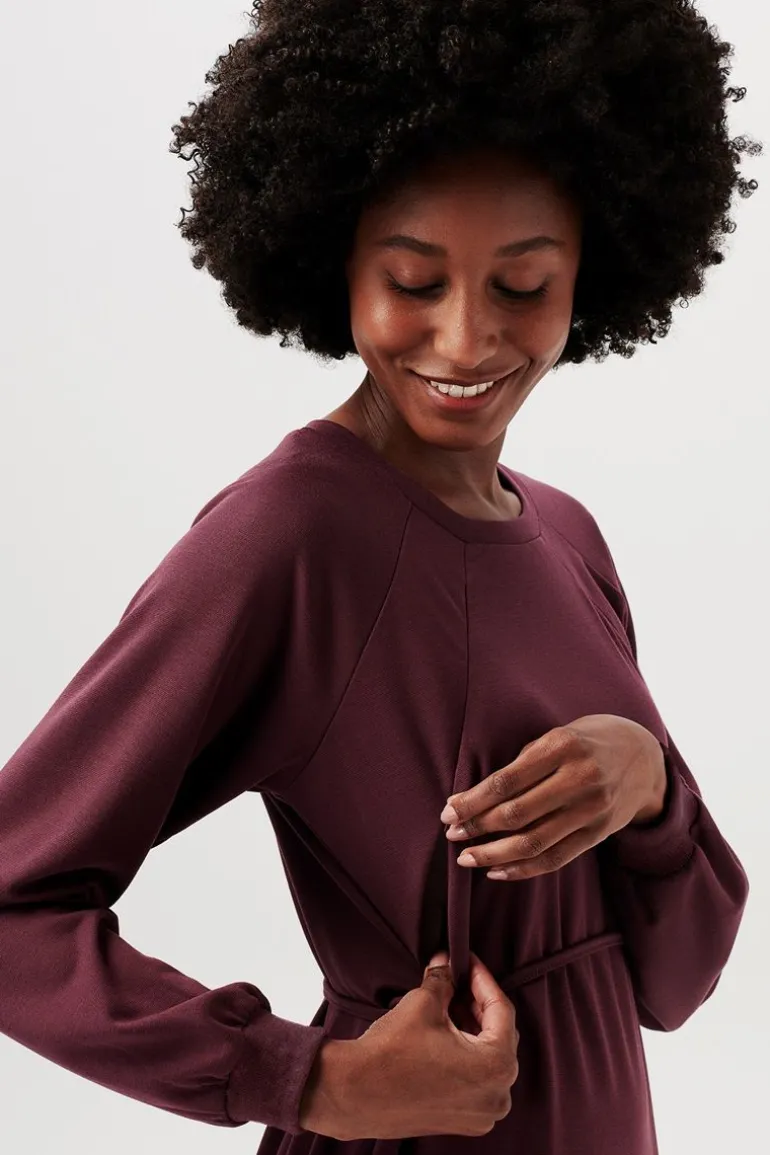 jurk_met_voedingsfunctie__6-129.webp Noppies Jurken | Jurken<Jurk Met Voedingsfunctie - Plum Brown