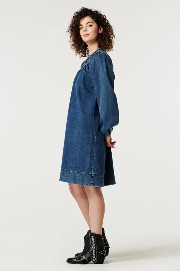 Noppies Jurken | Jurken<Jurk Met Voedingsfunctie Bowes - Blue Denim