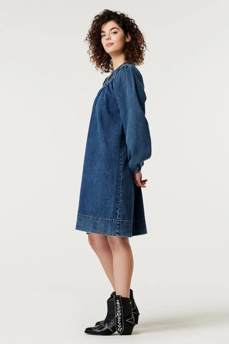 jurk_met_voedingsfunctie__6-169.webp Noppies Jurken | Jurken<Jurk Met Voedingsfunctie Bowes - Blue Denim