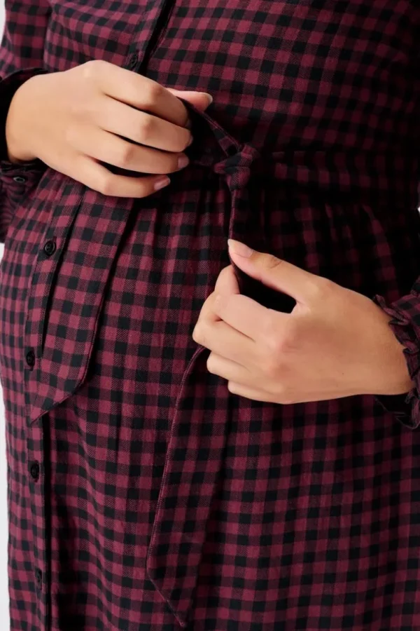 Noppies Jurken | Jurken<Jurk Met Voedingsfunctie - Plum red