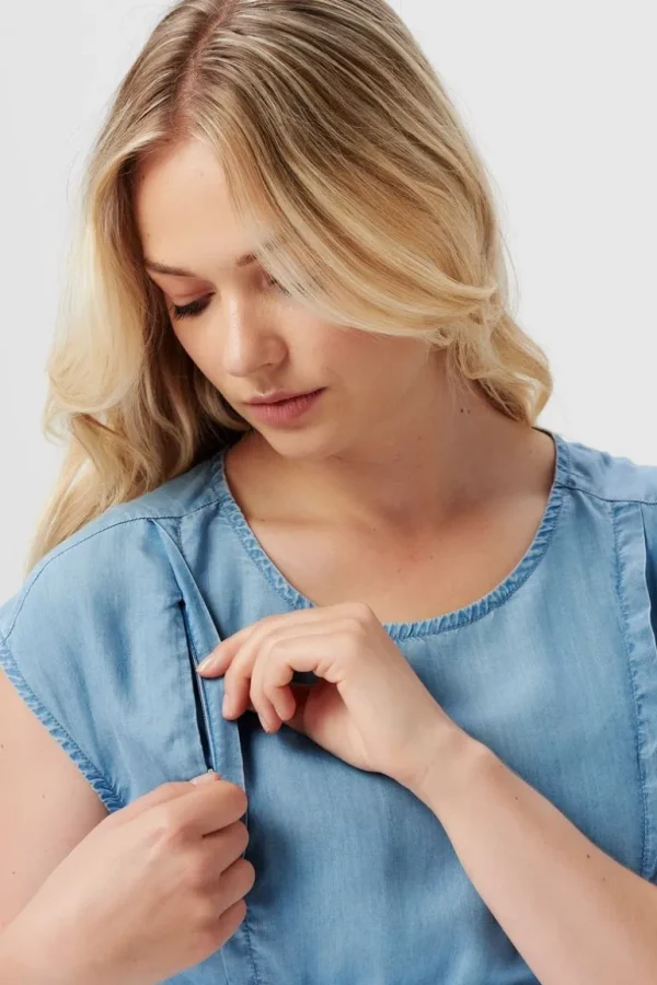 Noppies Jurken | Jurken<Jurk Met Voedingsfunctie - Medium Wash