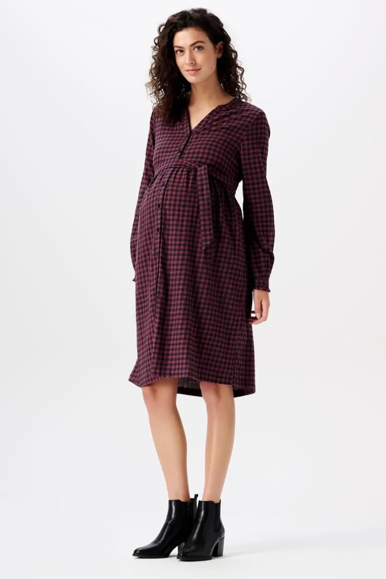 jurk_met_voedingsfunctie__7-27.webp Noppies Jurken | Jurken<Jurk Met Voedingsfunctie - Plum red