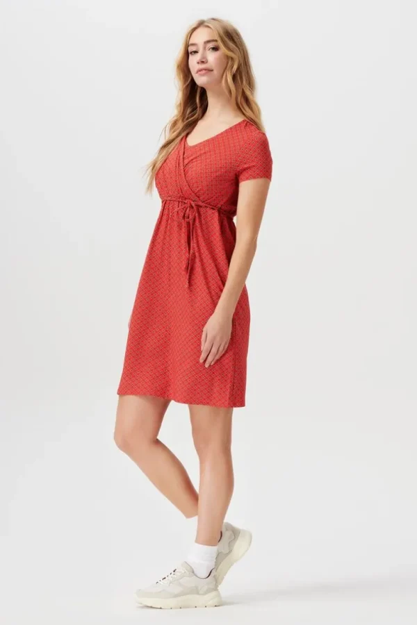 Noppies Jurken | Jurken<Jurk Met Voedingsfunctie - Flame Red