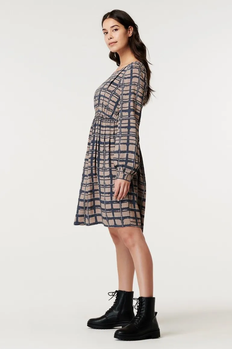 jurk_met_voedingsfunctie__8-111.webp Noppies Jurken | Jurken<Jurk Met Voedingsfunctie - Taupe Grey