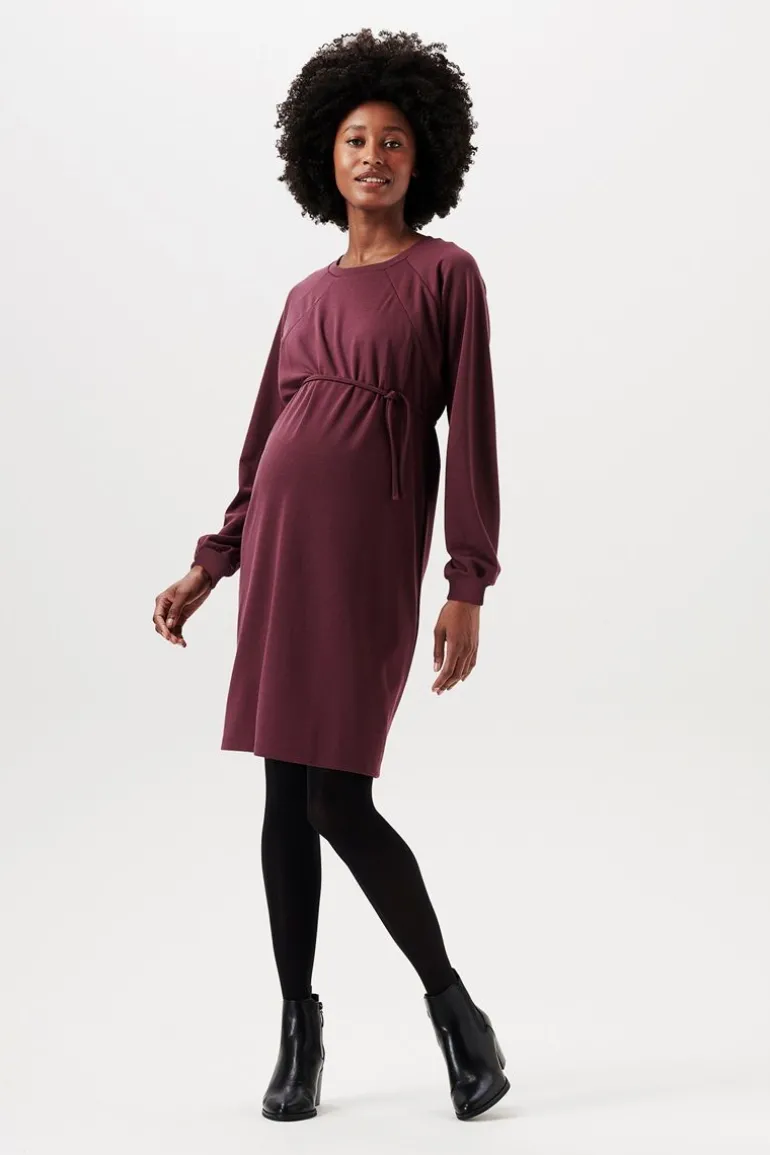 jurk_met_voedingsfunctie__8-127.webp Noppies Jurken | Jurken<Jurk Met Voedingsfunctie - Plum Brown