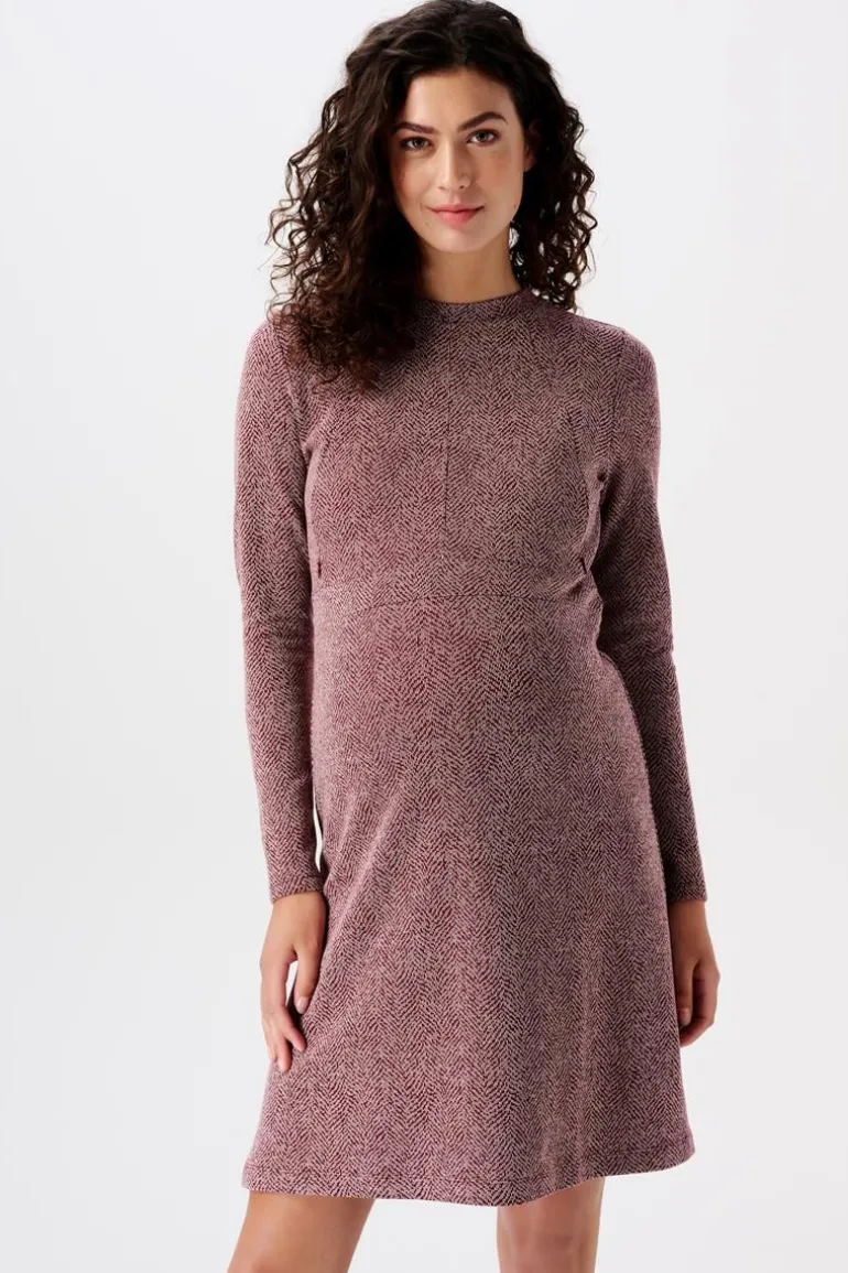 jurk_met_voedingsfunctie__8-158.webp Noppies Jurken | Jurken<Jurk Met Voedingsfunctie - Plum red