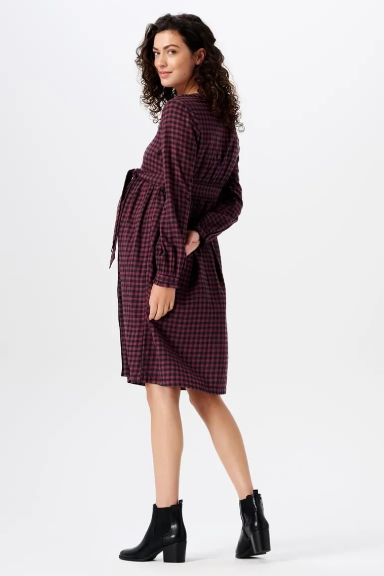 jurk_met_voedingsfunctie__8-27.webp Noppies Jurken | Jurken<Jurk Met Voedingsfunctie - Plum red