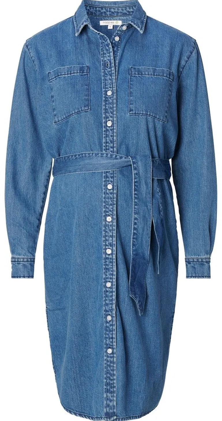 jurk_met_voedingsfunctie__9-136.webp Noppies Jurken | Jurken<Jurk Met Voedingsfunctie Athens - Medium Blue Wash